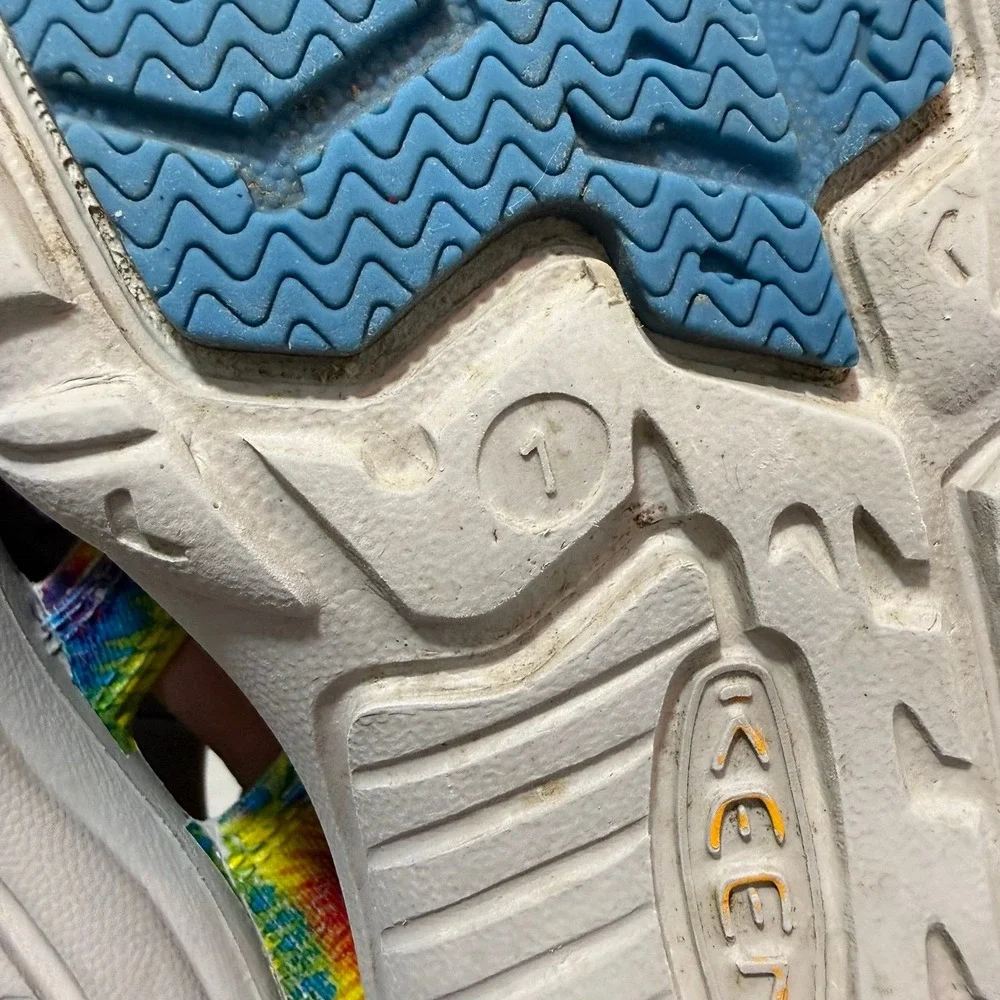 KEEN CNX Seacamp Gray Rainbow Tie-Dye Sport Sandals Washable child size 1